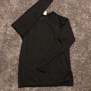 Black sportswear under shirt for cold weather